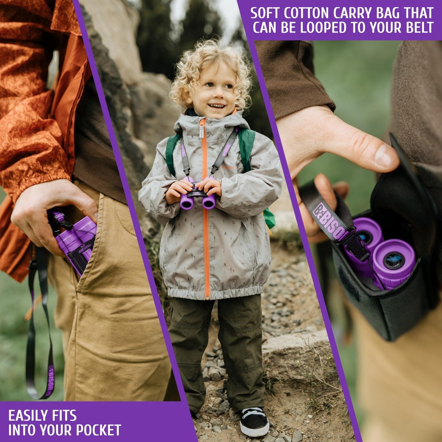 Compact 8x21 Binoculars for Kids & Adults   High Resolution, Shockproof, Folding6