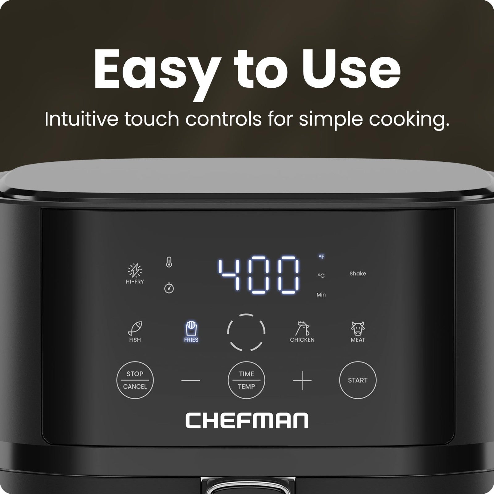 Compact 4QT Air Fryer with Hi Fry Technology, Touchscreen Controls, Nonstick Bas4