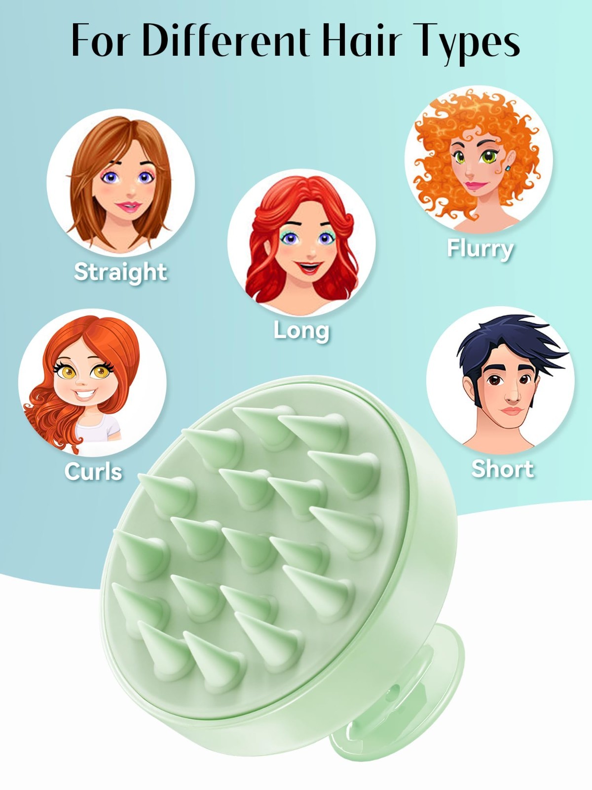 Scalp Massager Hair Growth Brush   Soft Silicone Scrubber for Dandruff & Stress5