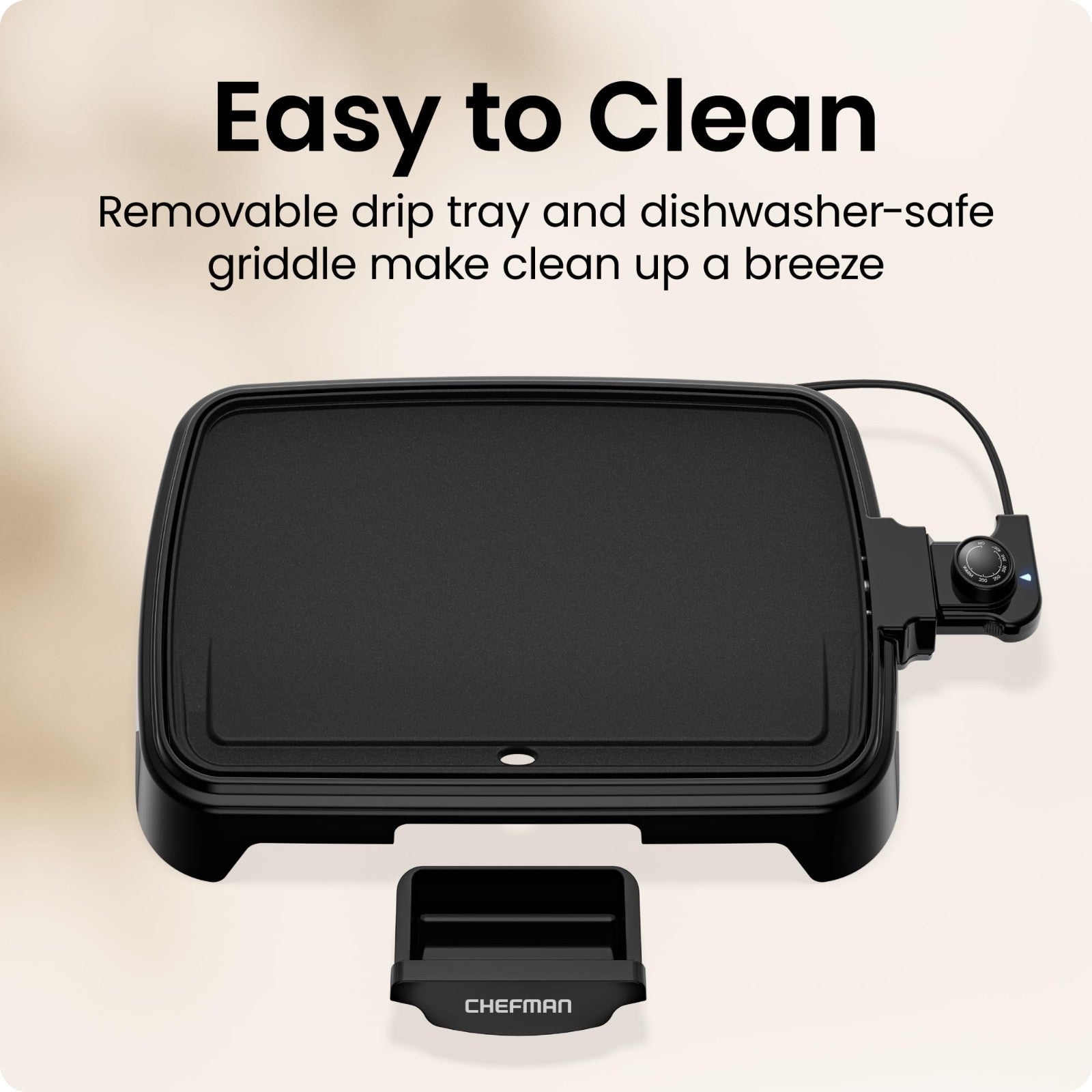 Electric Griddle with Removable Temperature Control, Nonstick Cooking Surface, 14