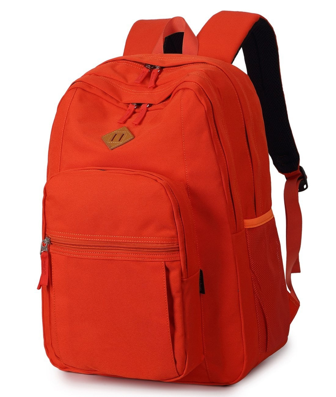 Water Resistant Travel Backpack for Women & Men   Classic College Bookbag (Orang1