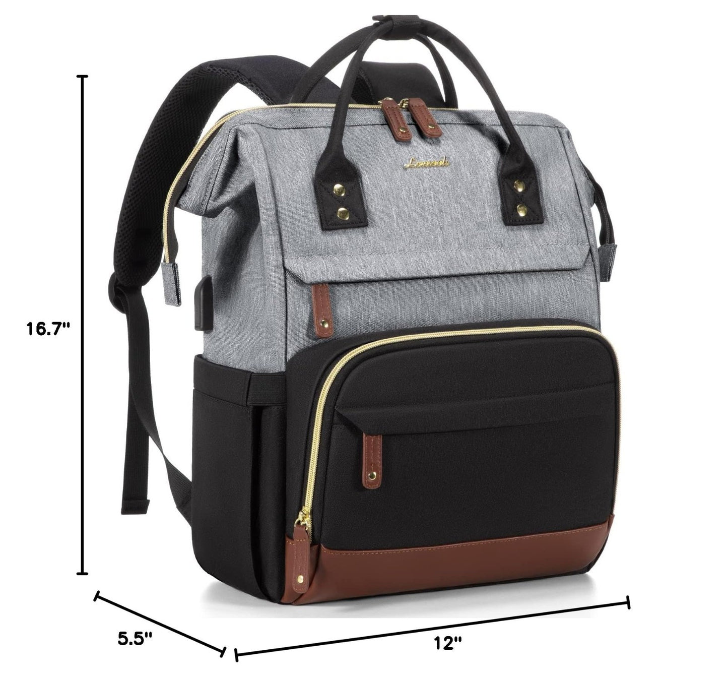 Stylish 15.6" Laptop Backpack for Women, Waterproof College Bookbag, Large Capac7