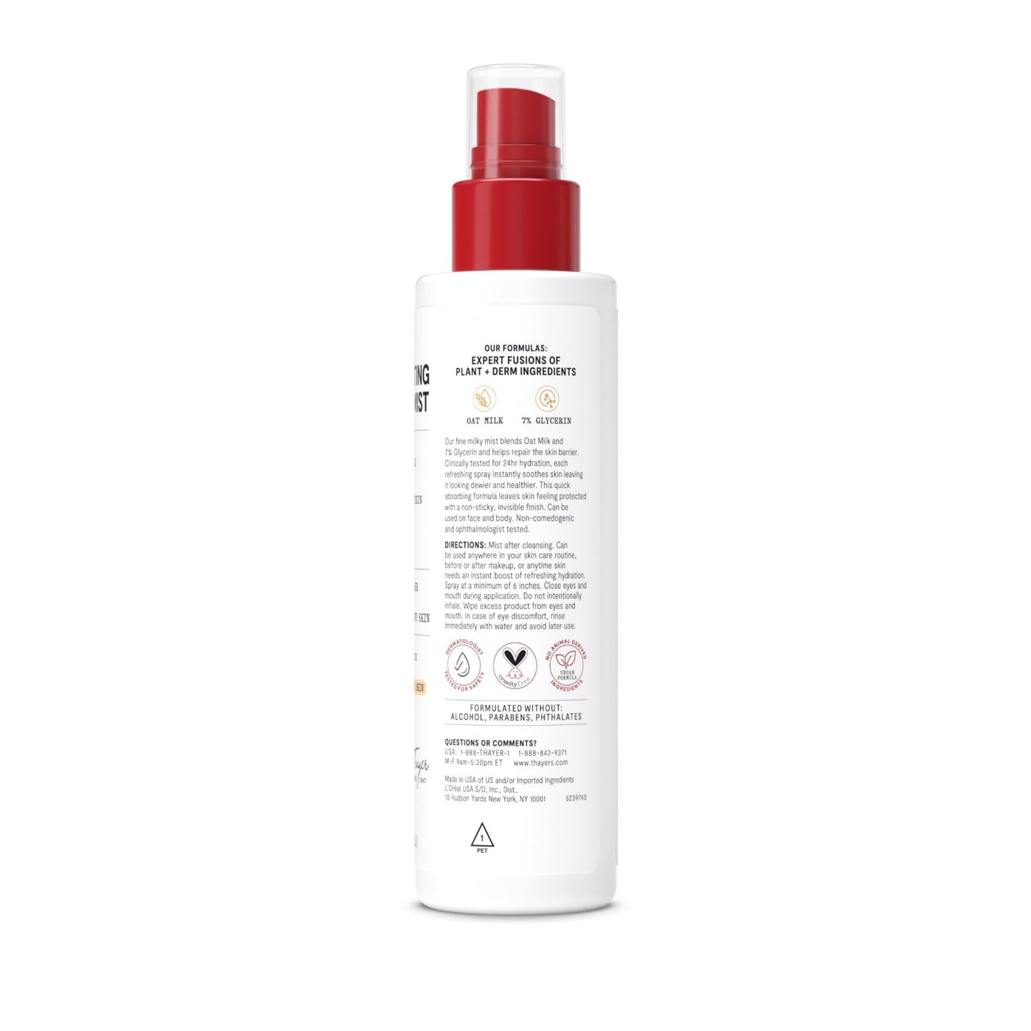 Hydrating Facial Spray with Oat Milk & Glycerin, Skin Barrier Repair Toner, 4.49