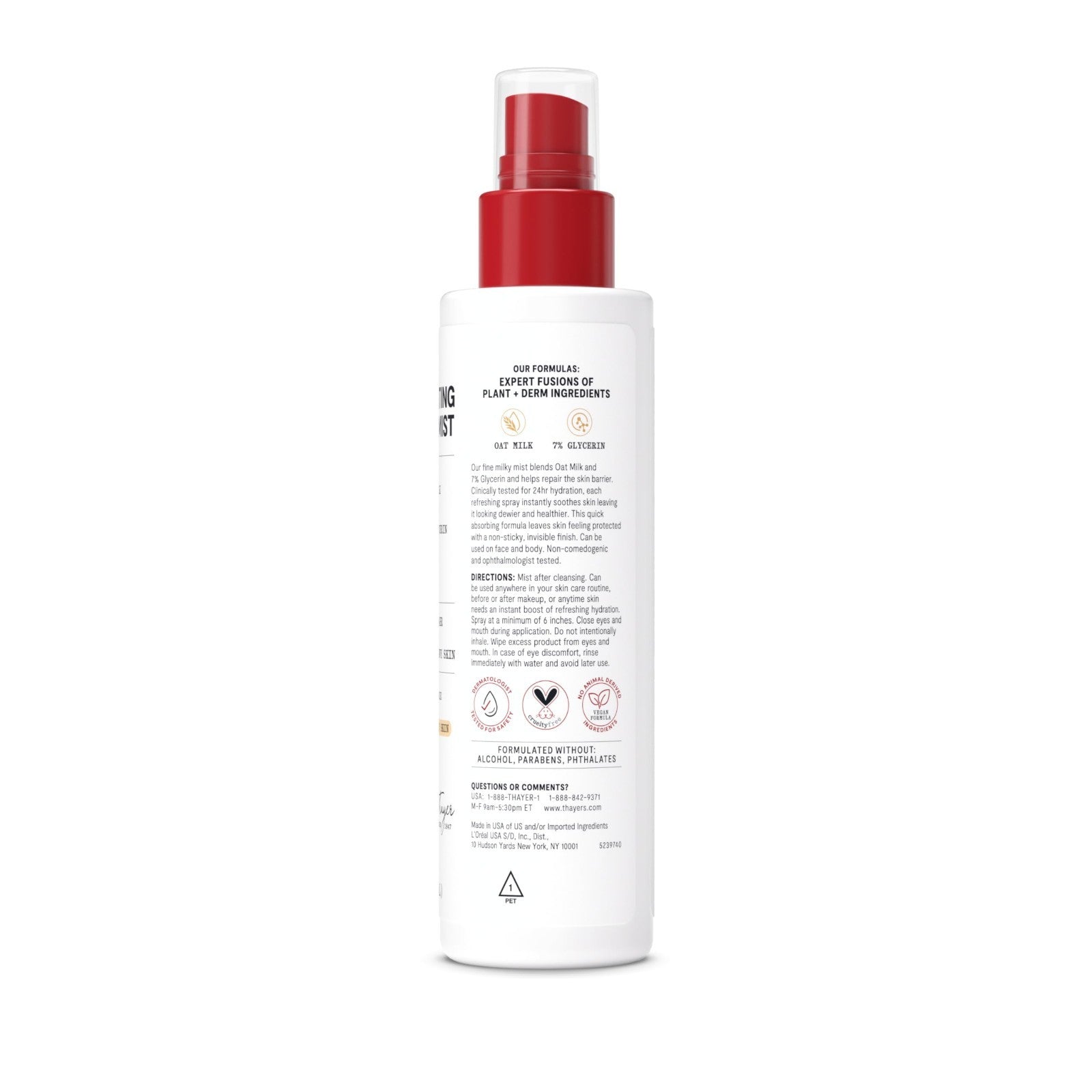 Hydrating Facial Spray with Oat Milk & Glycerin, Skin Barrier Repair Toner, 4.49