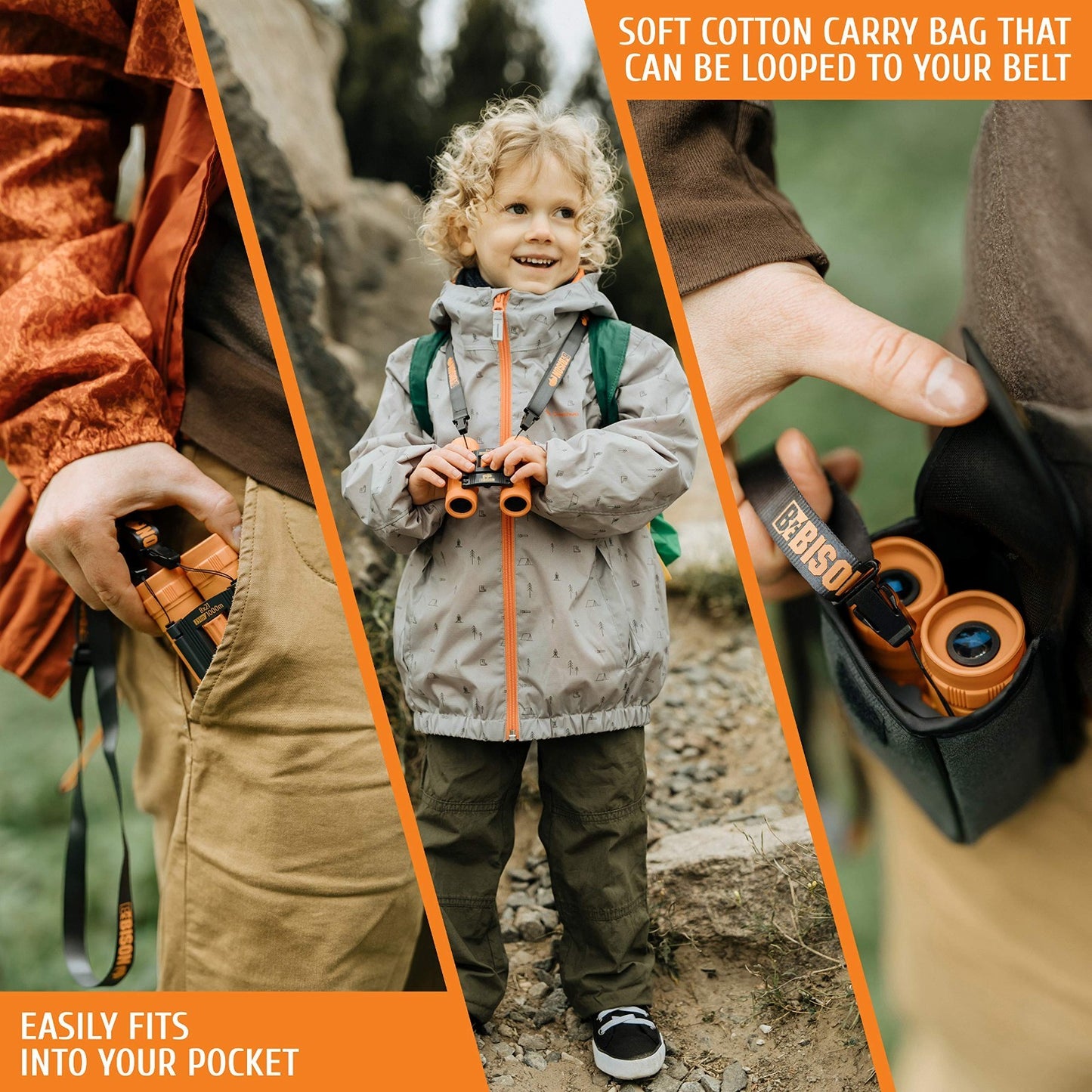 Compact 8x21 Kids Binoculars   High Resolution, Shockproof, Folding   Bird Watch6