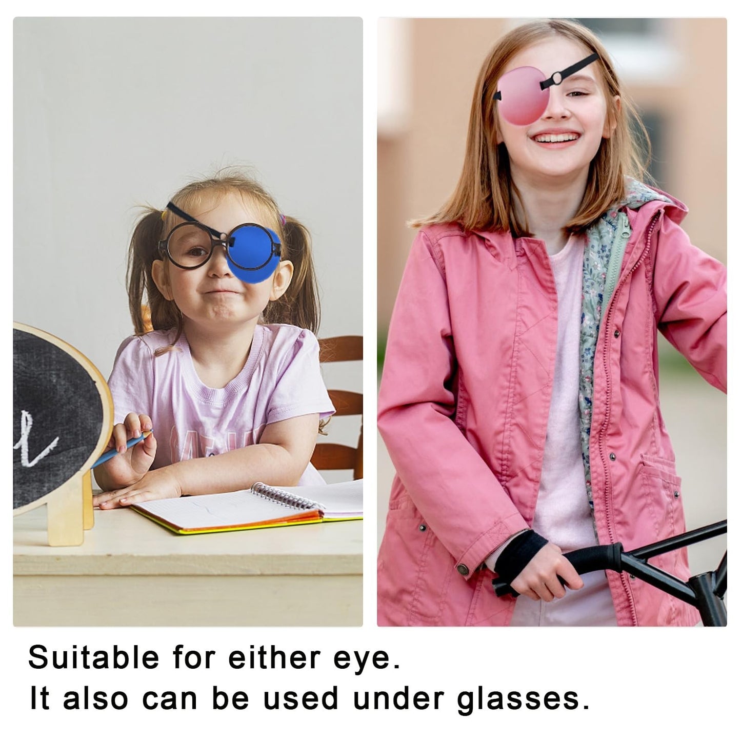 2PCS Adjustable Eye Patch for Adults & Kids, Soft Breathable Fabric, Vision Ther3