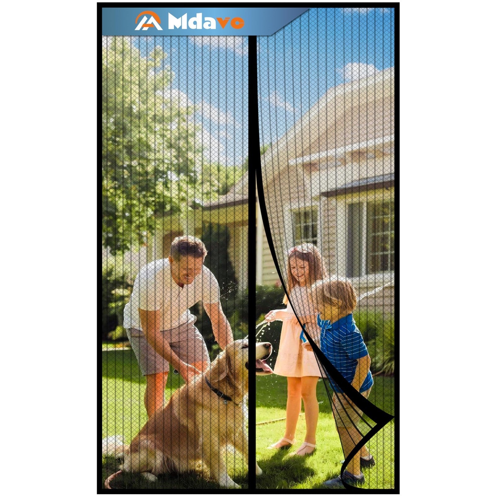Magnetic Mesh Screen Door   Heavy Duty Bug Barrier, Pet & Kid Friendly, 38x821