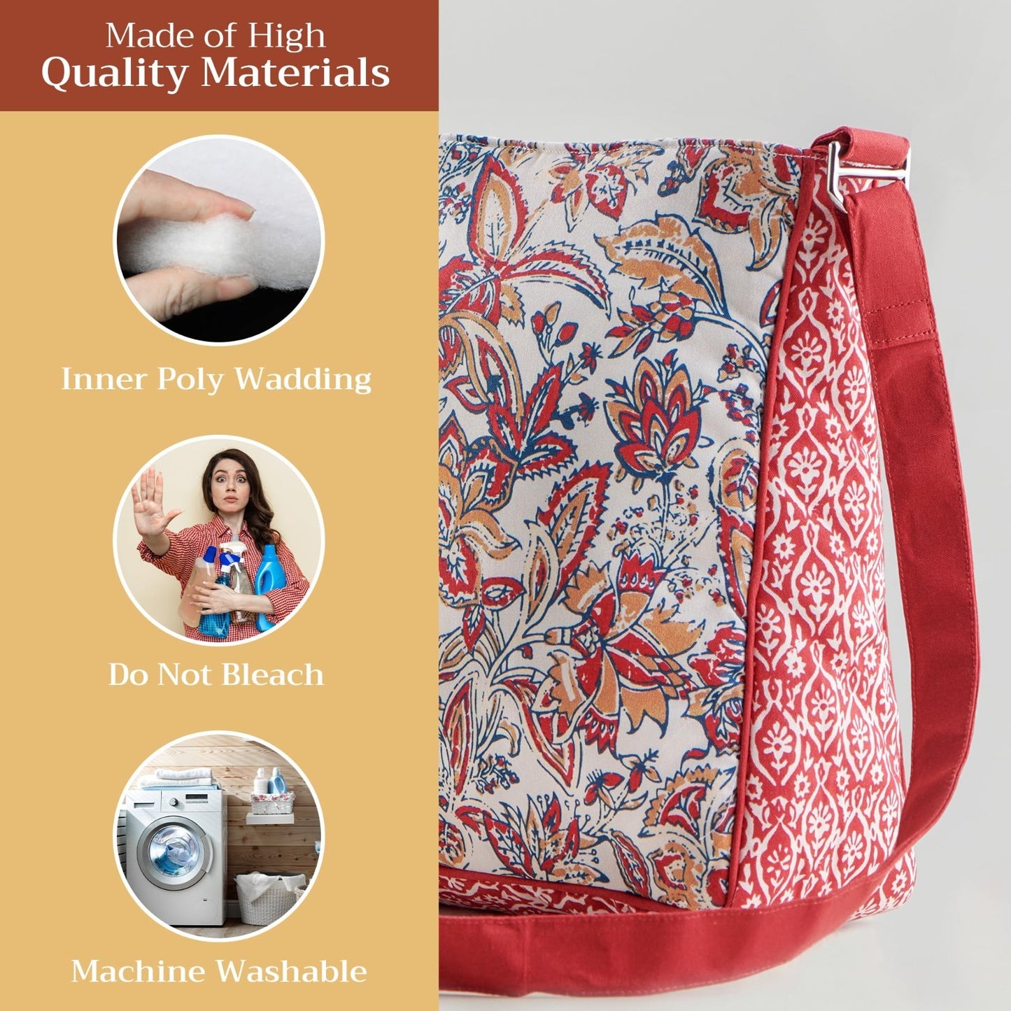 Stylish Women's Cotton Shoulder Hand Bag   Chic Tote for Everyday Use3