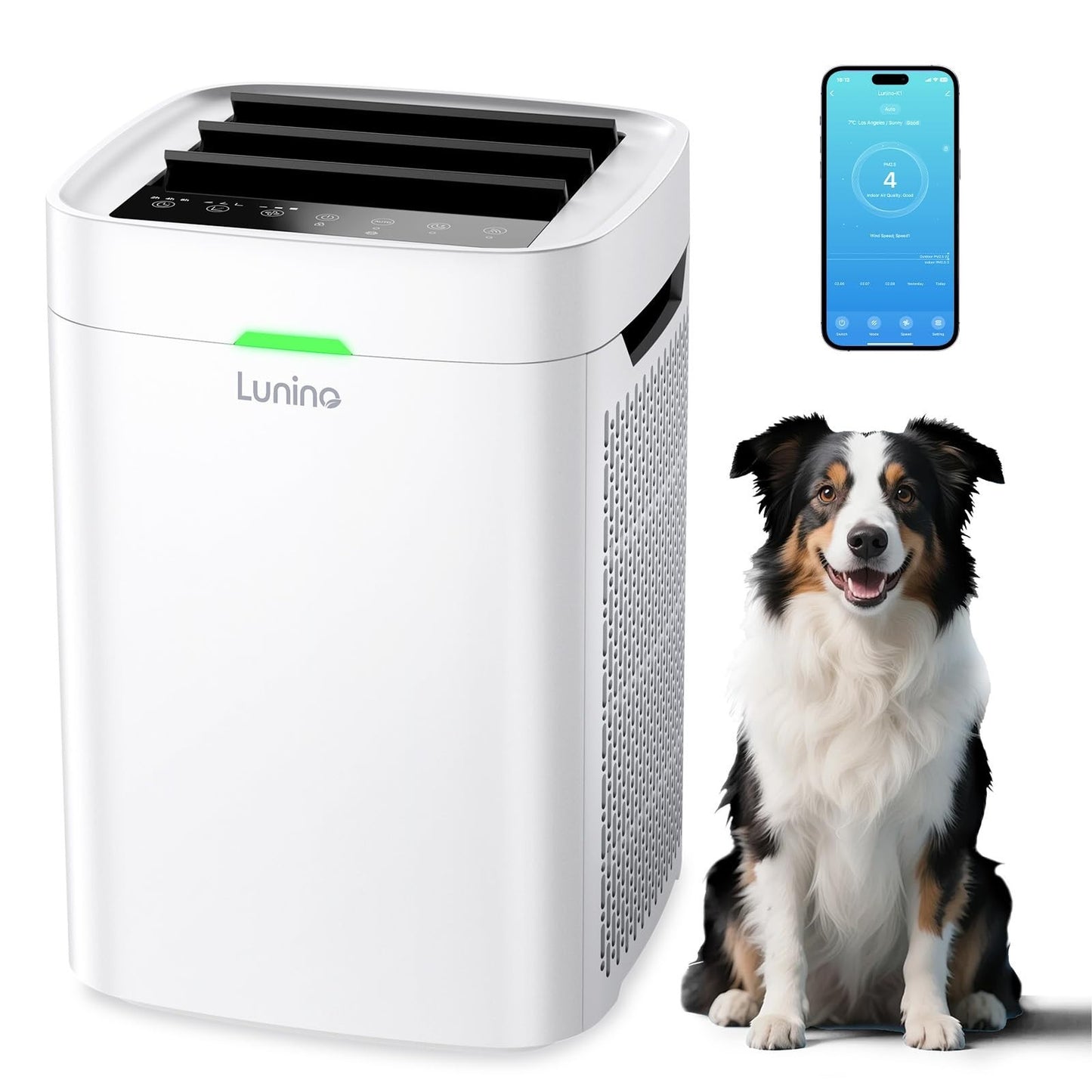 Large Room Air Purifier up to 2800 Sq Ft | HEPA Filter, WiFi, PM2.5 Monitor, 3 F1
