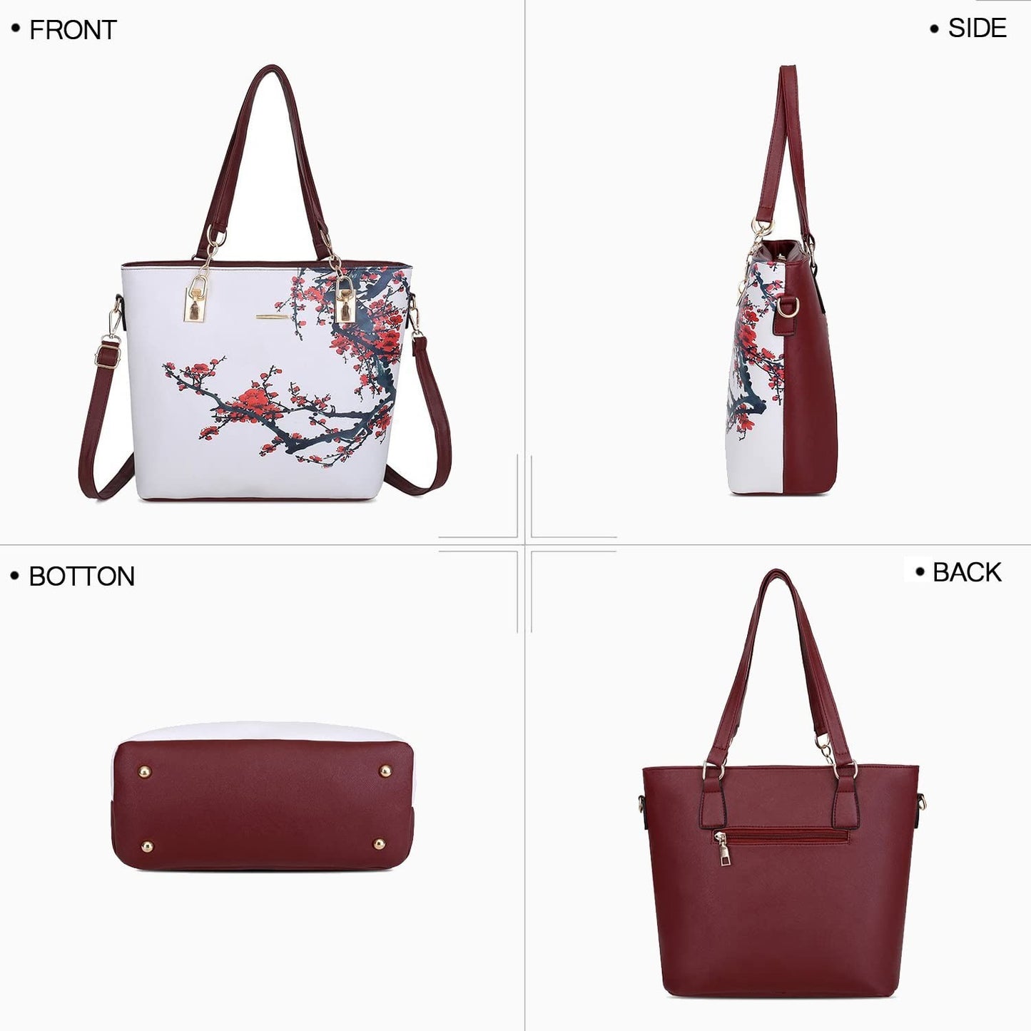 Stylish Designer Handbags for Women - Satchel Shoulder Tote Top Handle Purse3