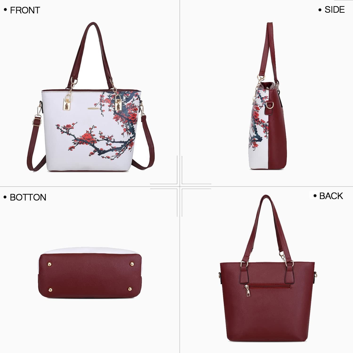 Stylish Designer Handbags for Women - Satchel Shoulder Tote Top Handle Purse3
