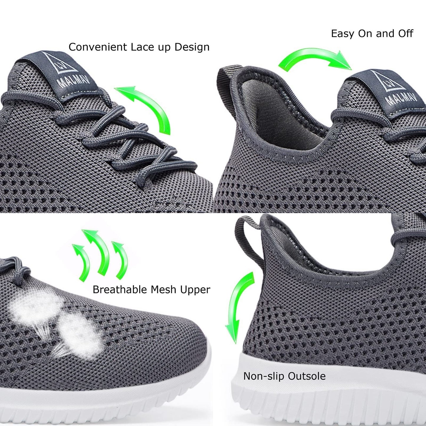 Lightweight Breathable Men's Running Shoes - Non-Slip Athletic Sneakers for Walk4