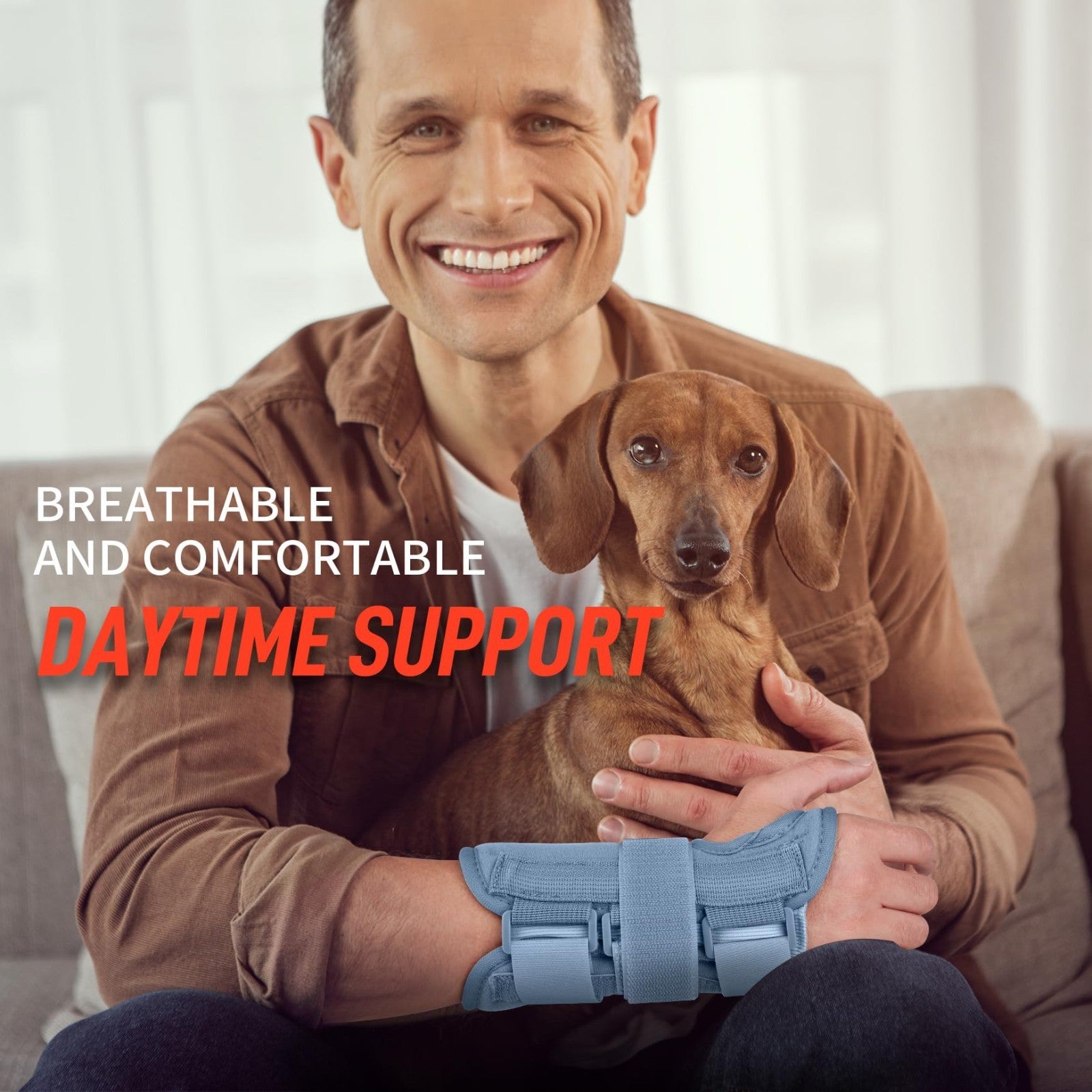 Adjustable Carpal Tunnel Wrist Brace for Men & Women, Night Support with Splints4
