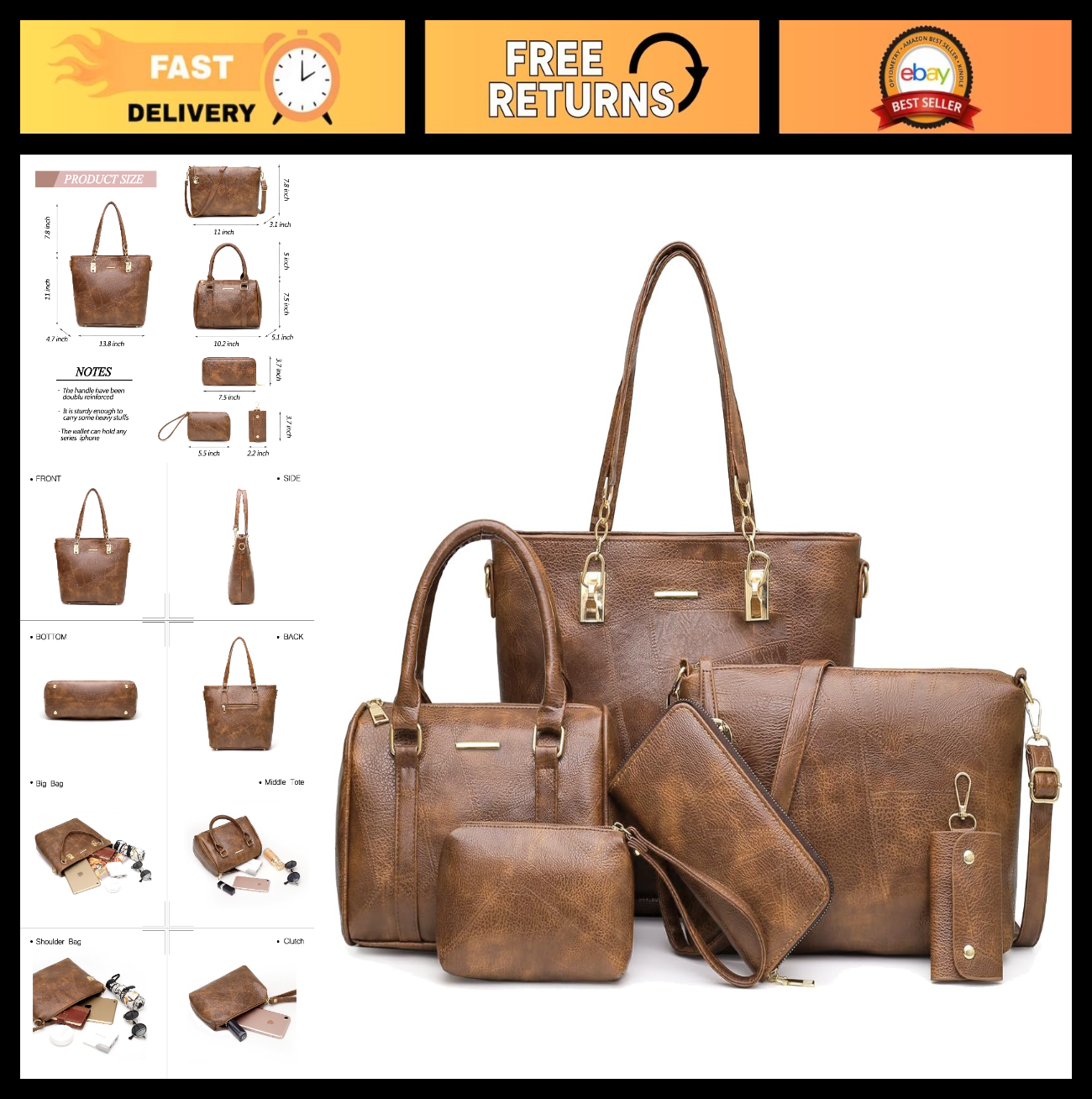Stylish Designer Handbags for Women - Satchel, Shoulder Tote, Top Handle Bag0