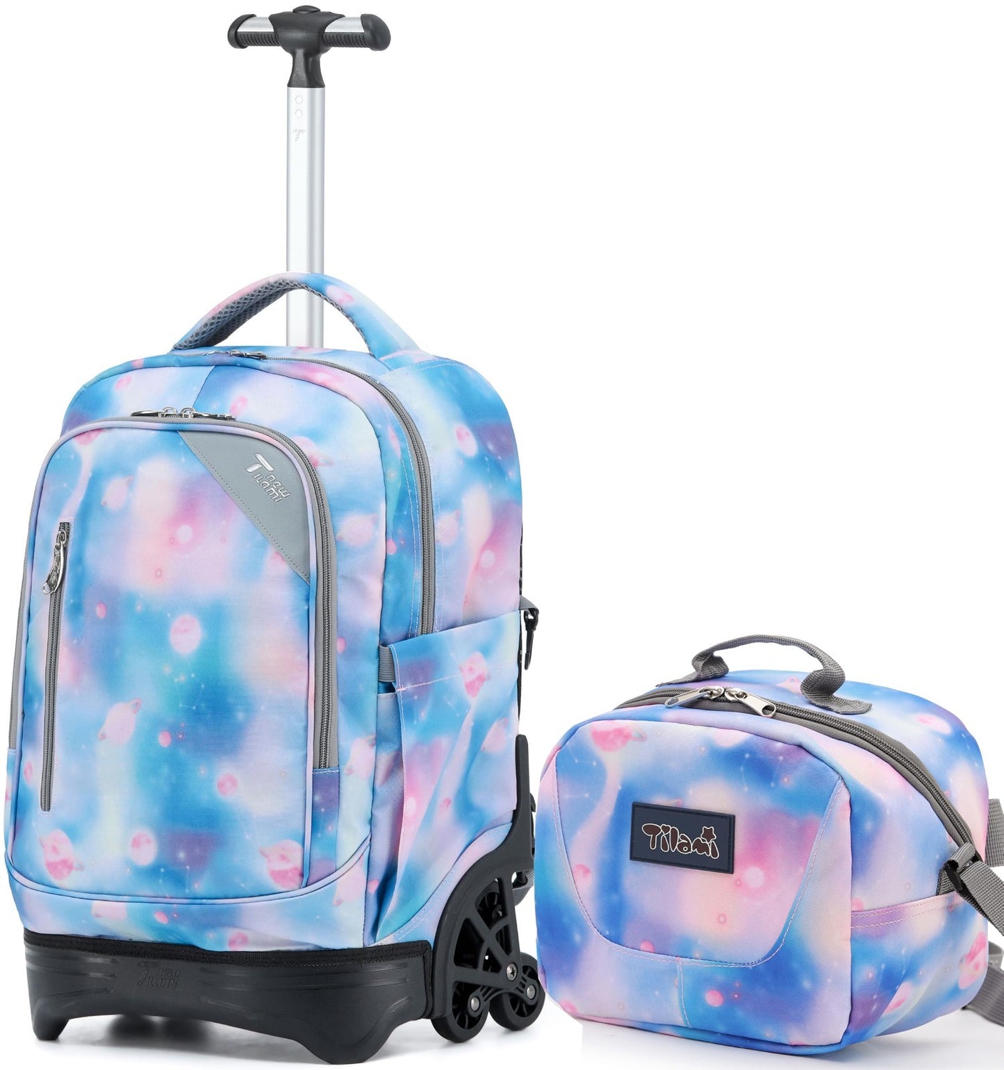 18 Inch Rolling Backpack with Lunch Bag for Kids   School Travel Bag, Durable &1