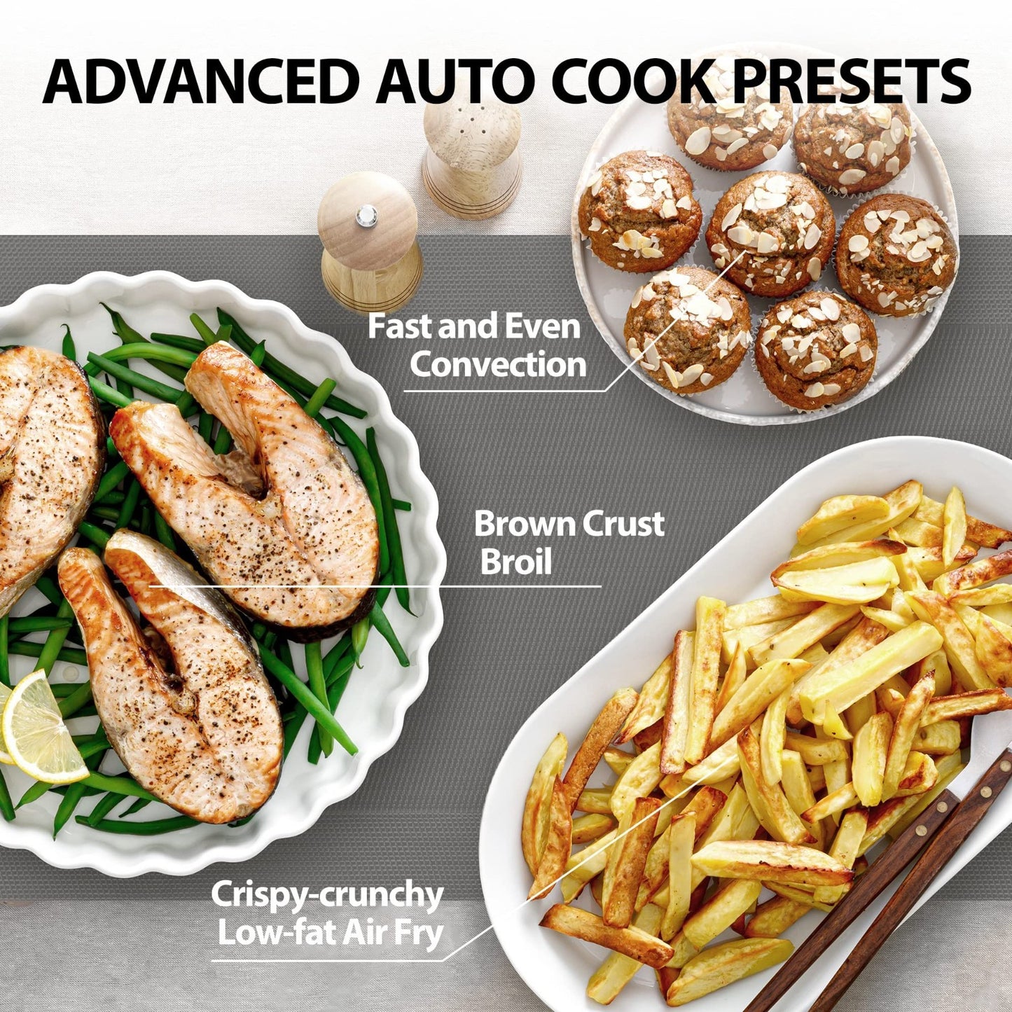 8 in 1 Air Fryer Microwave Combo, 1.0 Cu.Ft, Black Stainless Steel, Convection &4