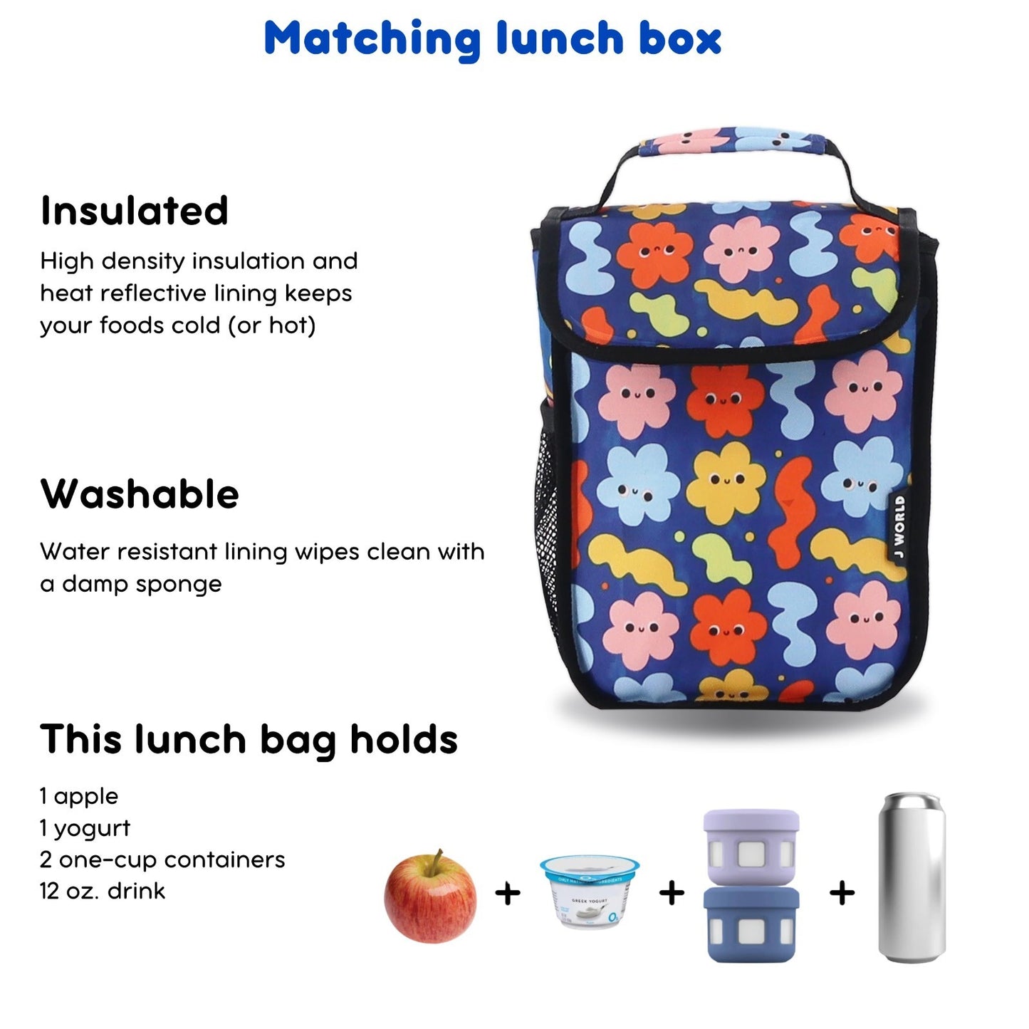 Kids Rolling Backpack & Lunch Bag Set   Elementary School Carry On Suitcase with5
