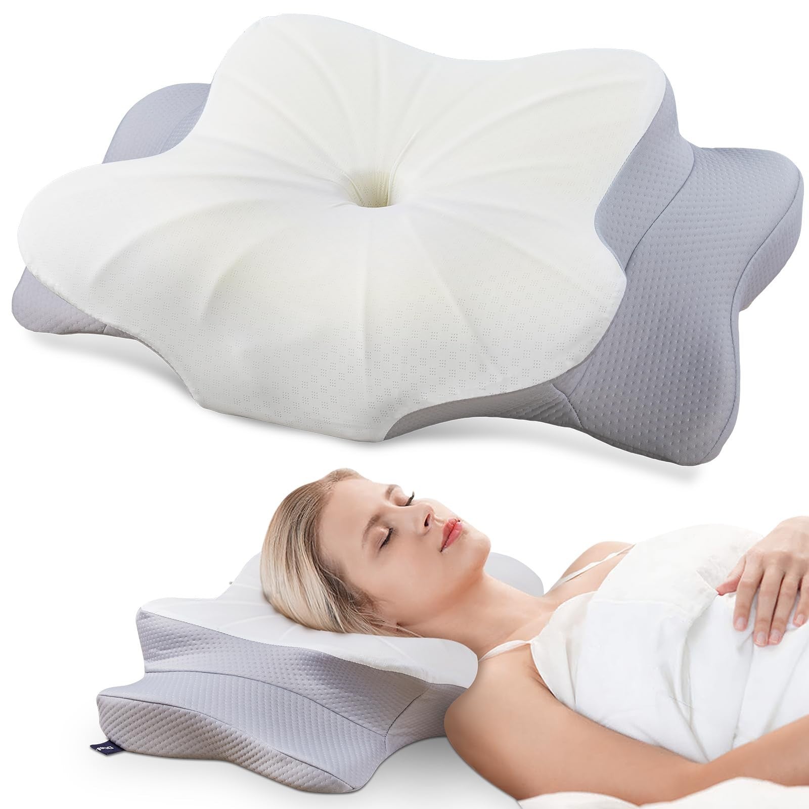 Cervical Pillow for Neck & Shoulder Pain Relief   Cooling Memory Foam, Ergonomic1