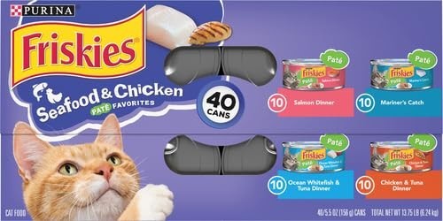 Seafood & Chicken Pate Wet Cat Food Variety Pack   5.5 oz Cans, 80 Count15