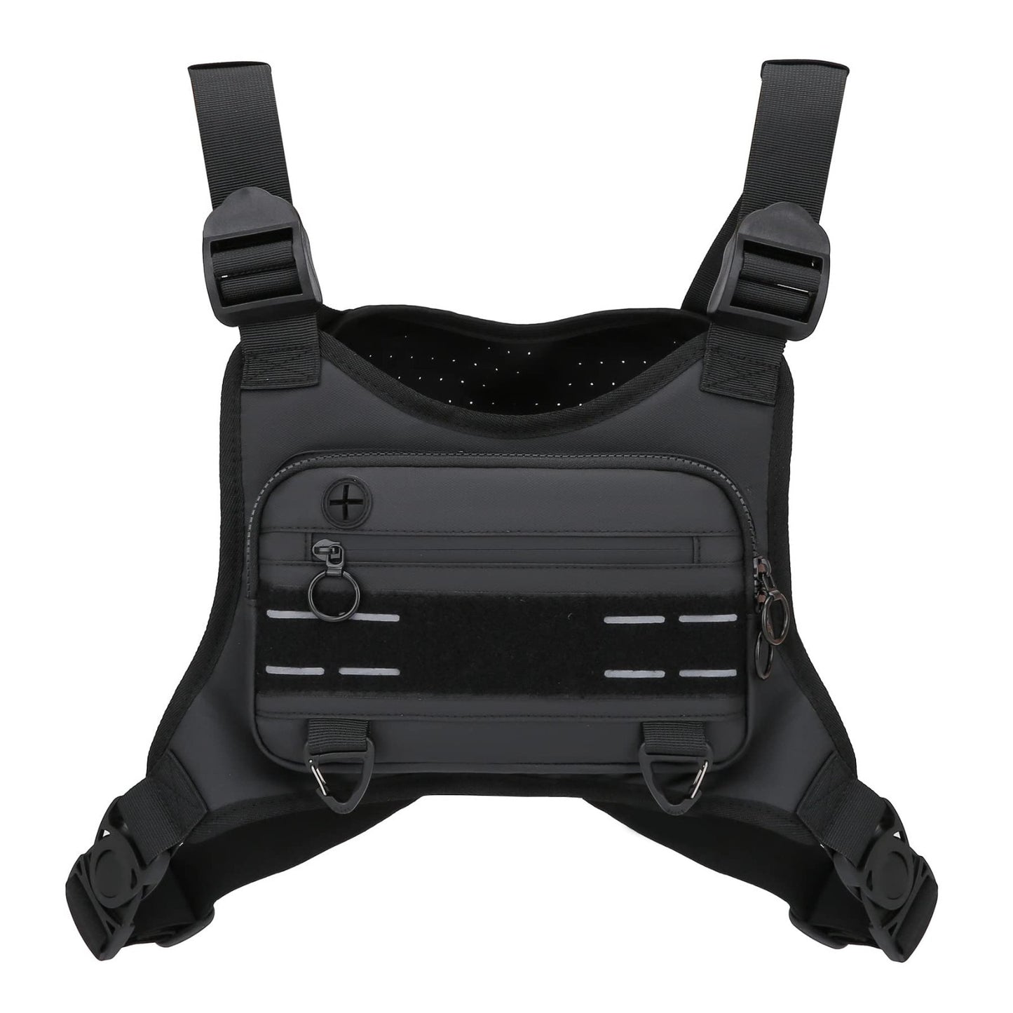 Lightweight Water-Resistant Chest Bag for Men - Front Running Vest with Phone Ho1