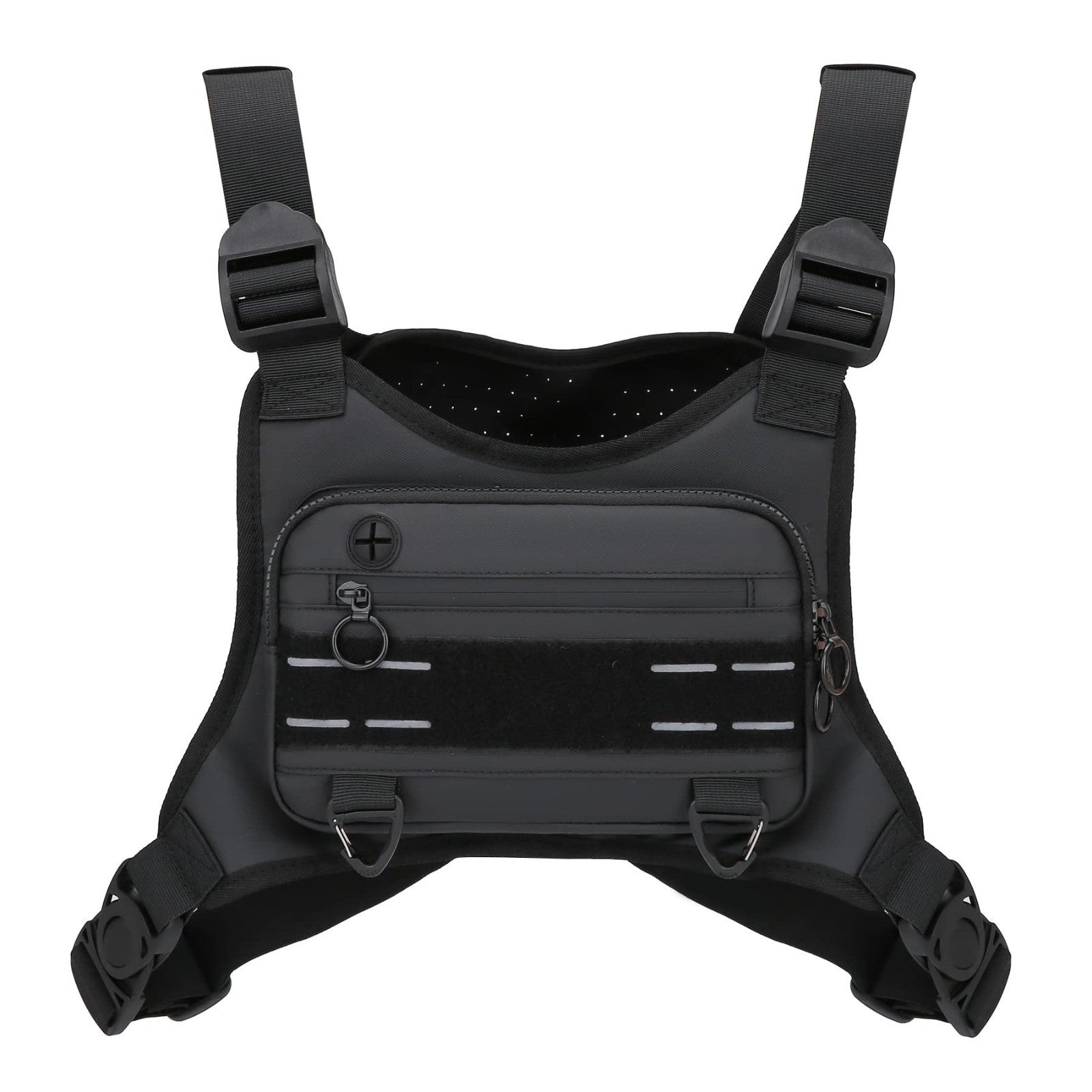 Lightweight Water-Resistant Chest Bag for Men - Front Running Vest with Phone Ho1