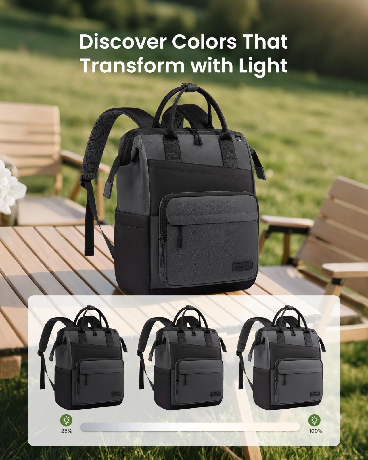 Stylish 15.6" Laptop Backpack for Women   Water Resistant Travel Bag, Large Capa6