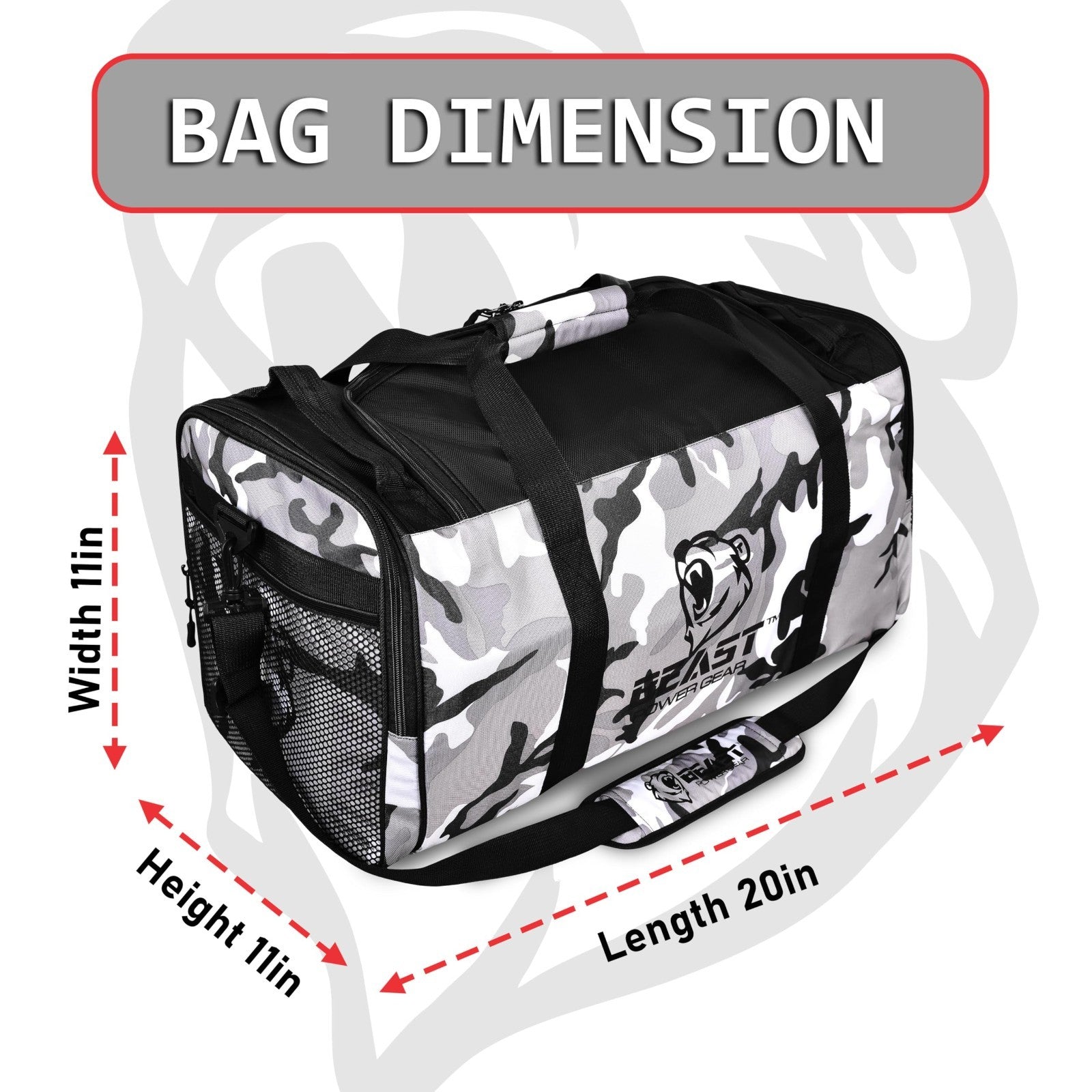 Versatile Gym Duffle Bag for Workout, Boxing, MMA - Shoes Compartment & Adjustab4