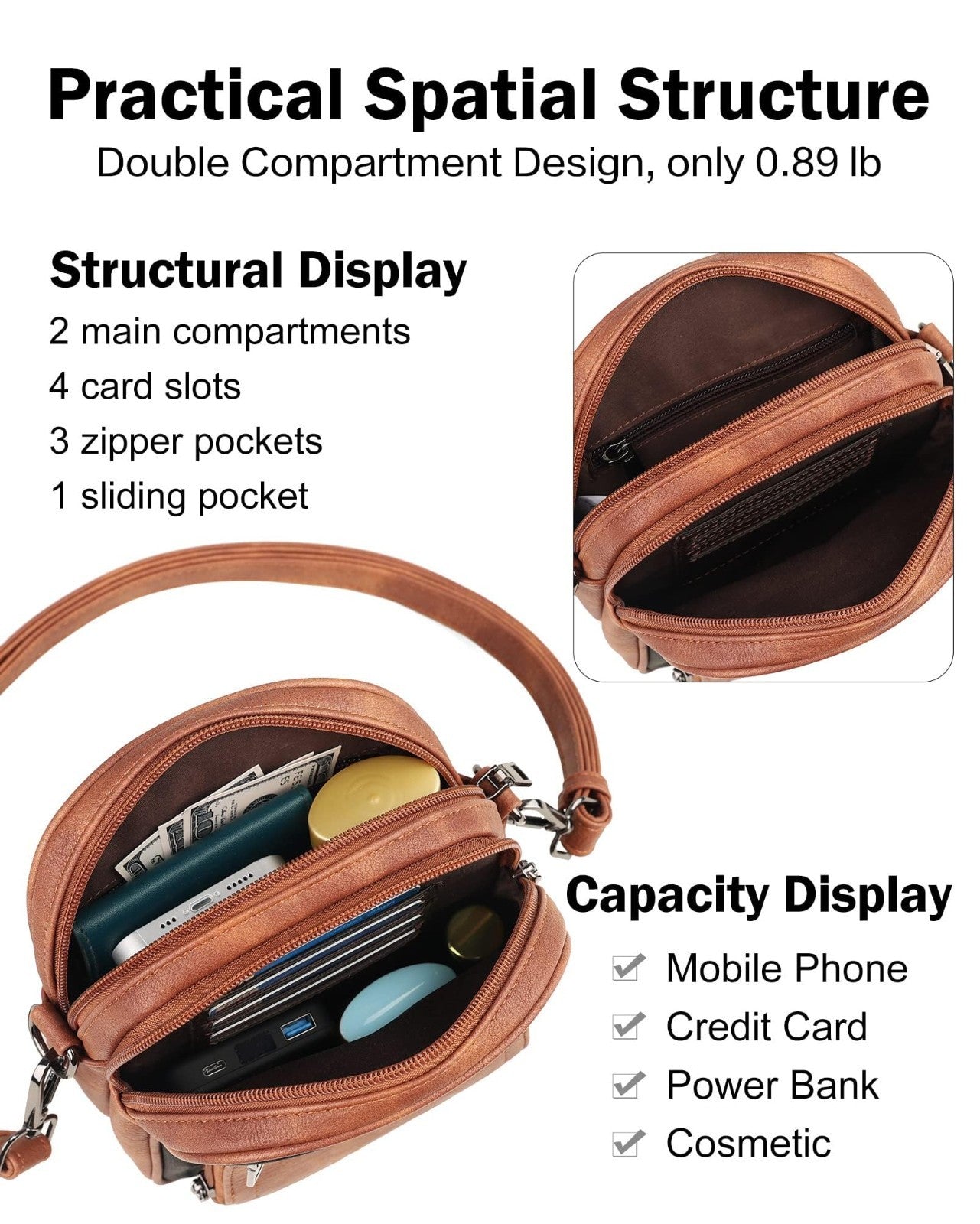 Small Crossbody Purses for Women, RFID Anti-Theft, 4 Card Slots, Stylish & Compa4