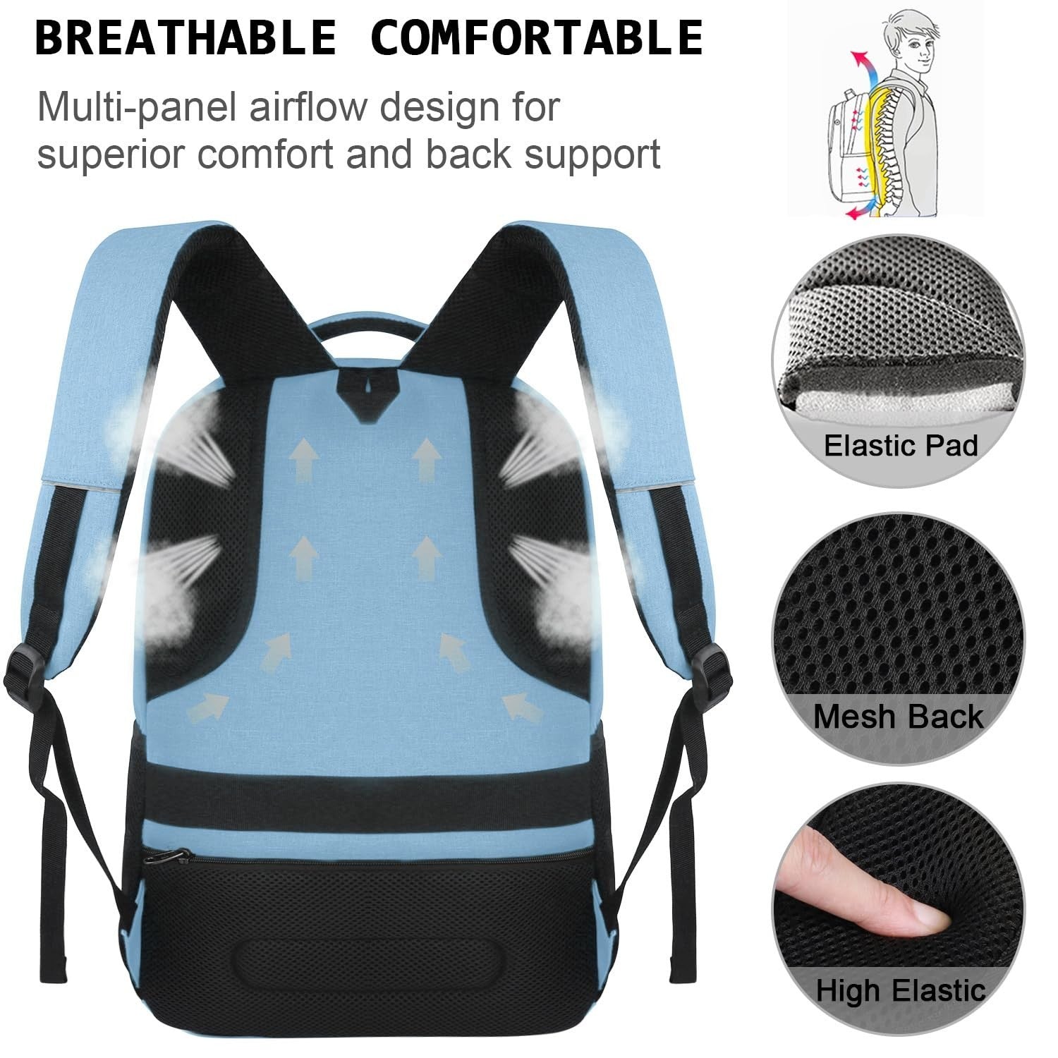 Slim Anti Theft Laptop Backpack for Business & College Travel   Stylish & Functi4