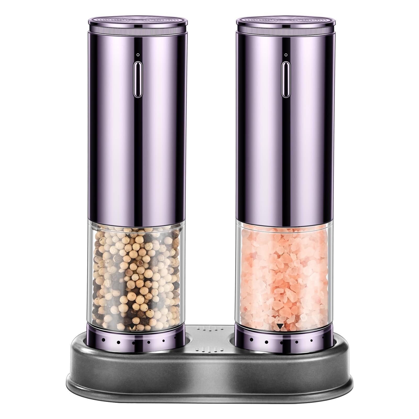 Electric Rechargeable Salt & Pepper Grinder Set   Automatic, Adjustable Coarsene1
