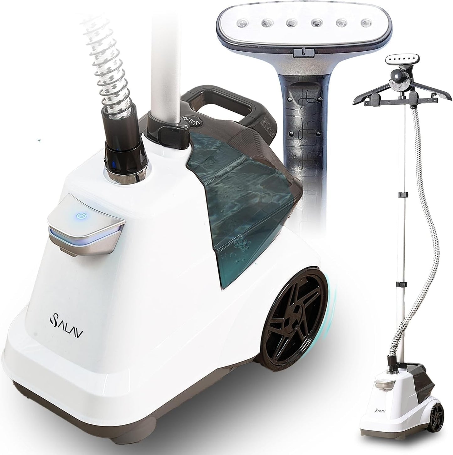 Heavy Duty Commercial Garment Steamer, 3L Water Tank, 1800W, Foot Pedals, 90+ Mi1