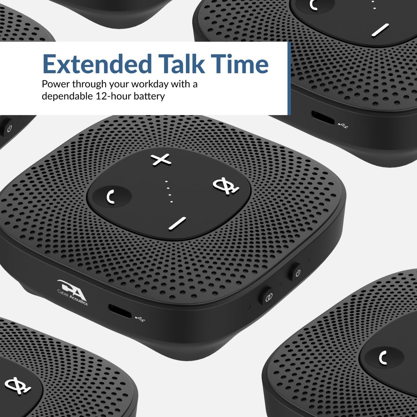 Conference Speakerphone   USB & Bluetooth, 360° Noise Cancelling Mic, 66 Ft Rang7