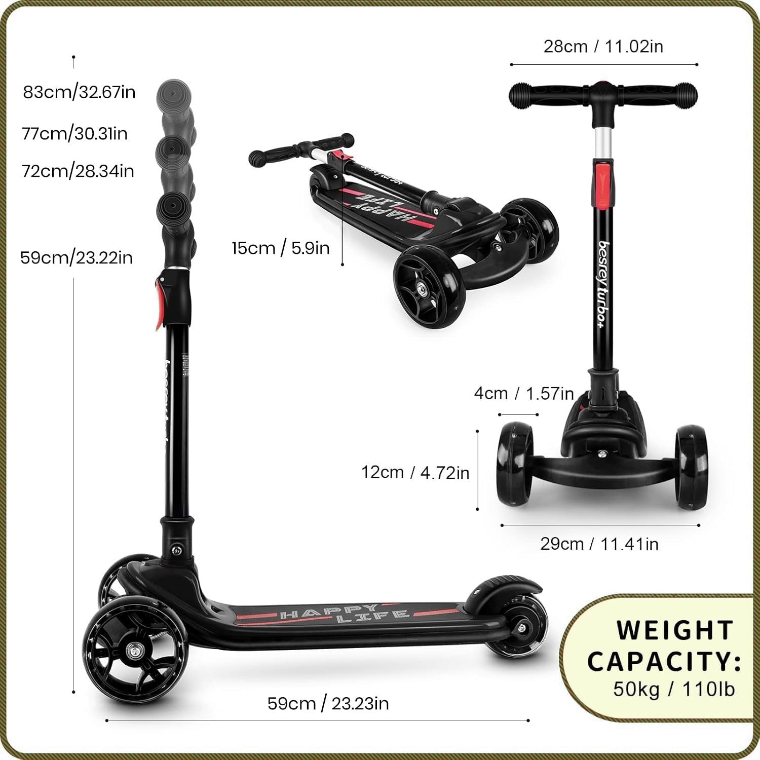 3-Wheel Kids Scooter Ages 3-10, Adjustable Height, Safe & Fun Ride-On Toy7