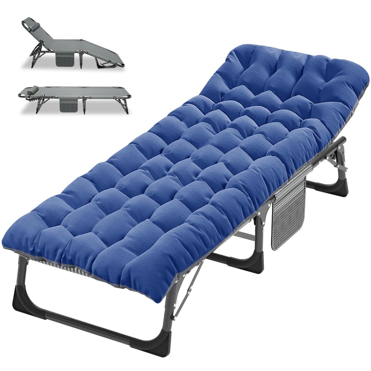 Extra Wide Heavy Duty Camping Cot for Adults, Portable Folding Camp Bed with Mat1