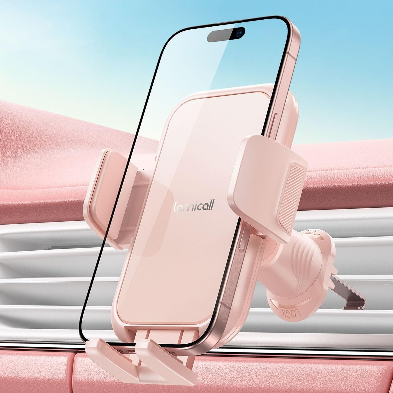 Wider Clamp Car Phone Holder Vent Mount   Compatible with Thick Cases, Hands Fre0