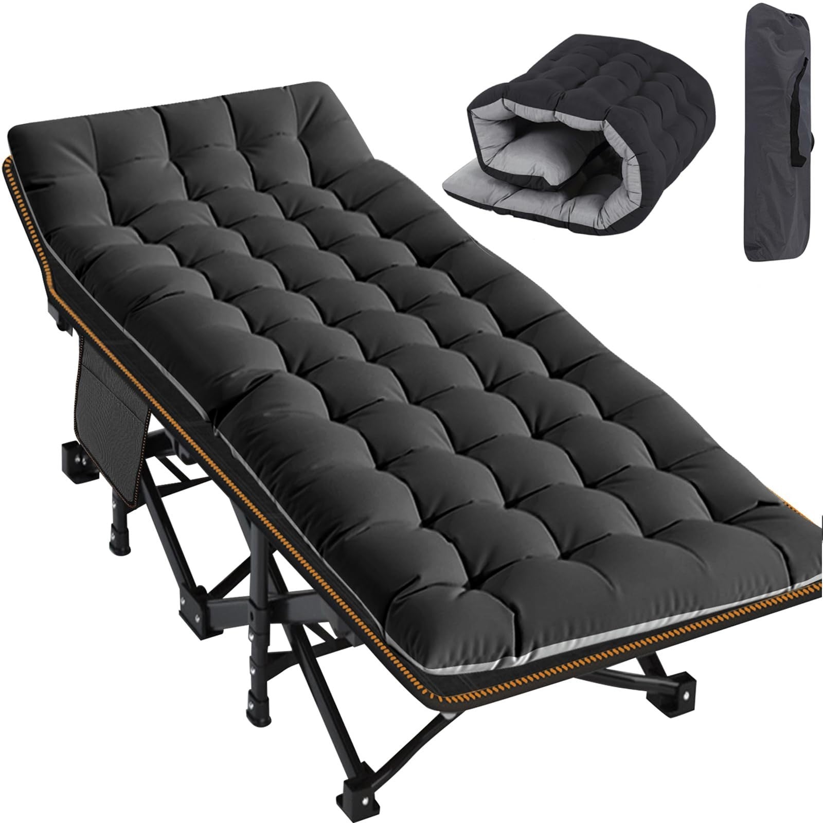 Oversized Folding Camping Cot for Adults, 32" Wide, 900 lbs Capacity, Includes P1