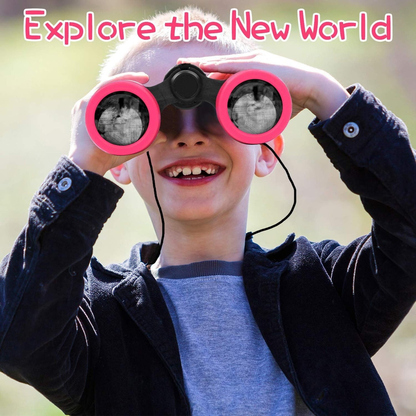 Kids Shockproof Binoculars Set for Ages 3 12   Bird Watching, Hiking, Learning T3