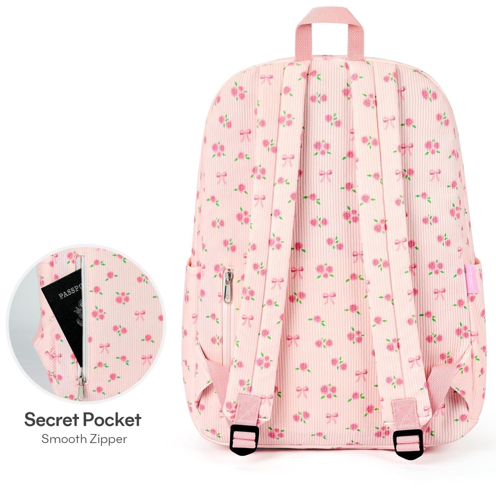Trendy Corduroy Kids Backpack, Cute School Bag for Girls, Preppy Style Bookbag5