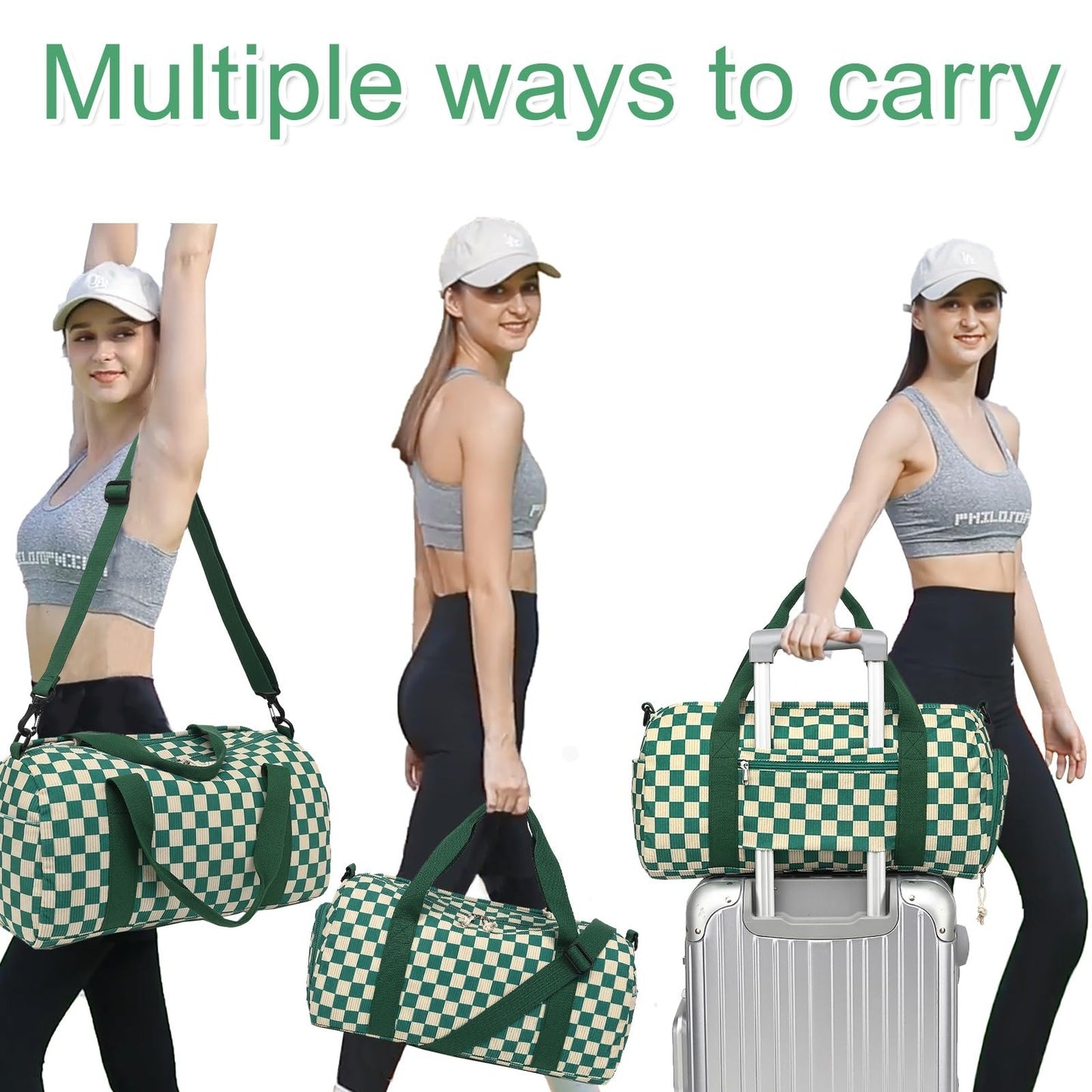 Cute Duffle Bag for Girls - Waterproof Gym Bag with Shoe Compartment & Wet Pocke4