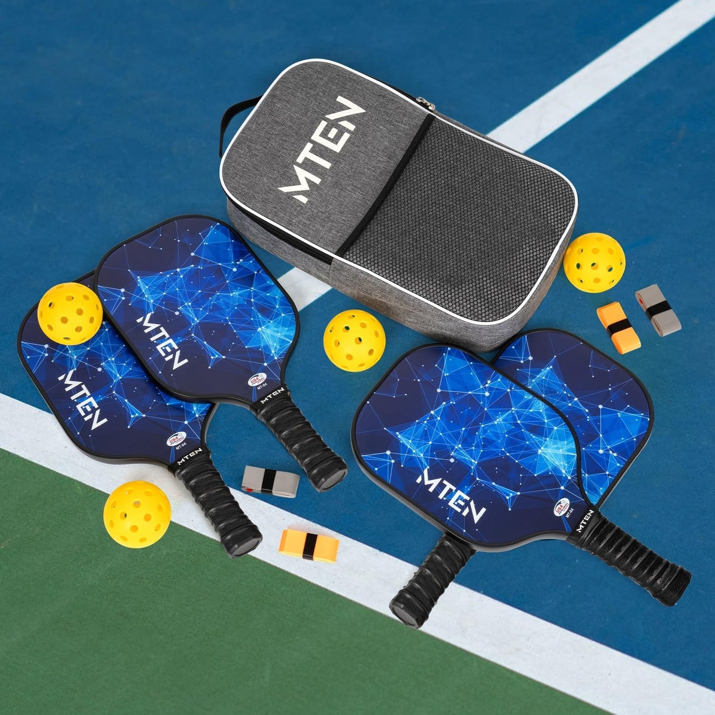 Pickleball Paddle Set of 2/4/1 - USAPA Approved Fiberglass Rackets, Lightweight6