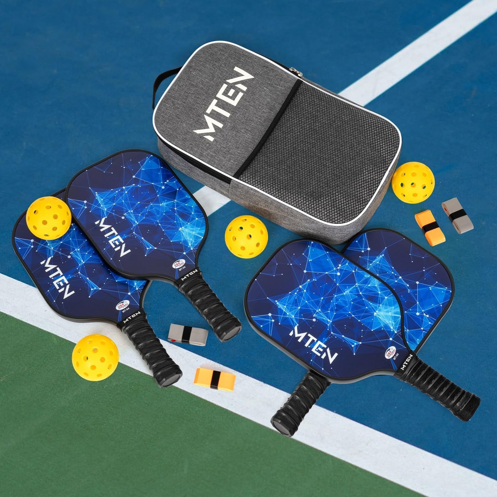 Pickleball Paddle Set of 2/4/1 - USAPA Approved Fiberglass Rackets, Lightweight6