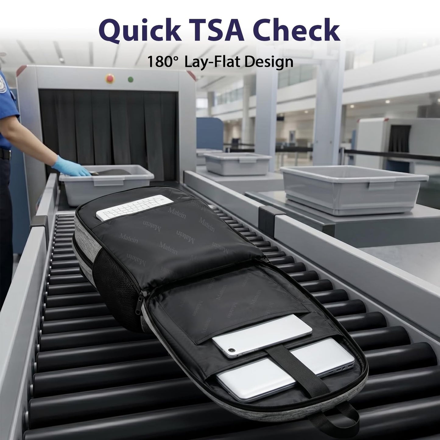 17" TSA Approved Travel Laptop Backpack, Carry On Work Bag, Durable & Stylish2