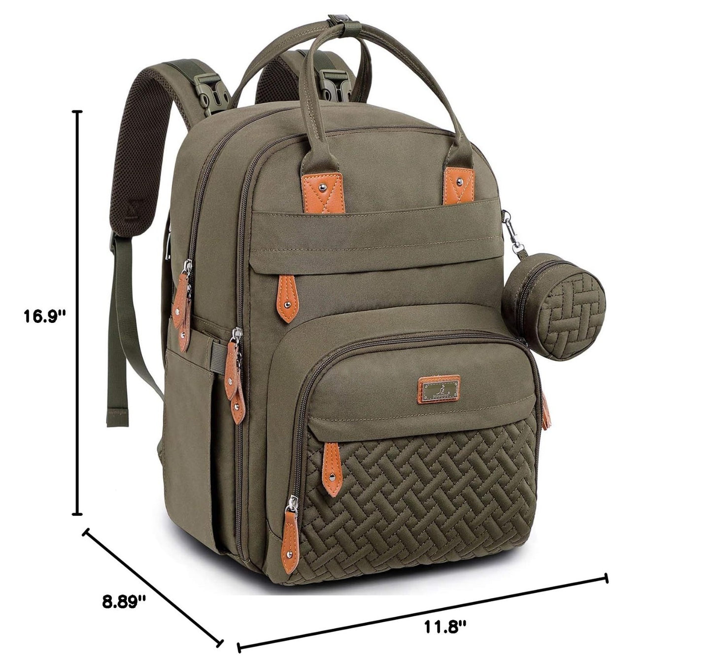 Multi Function Water Resistant Diaper Bag Backpack   Baby Travel Tote, Changing2