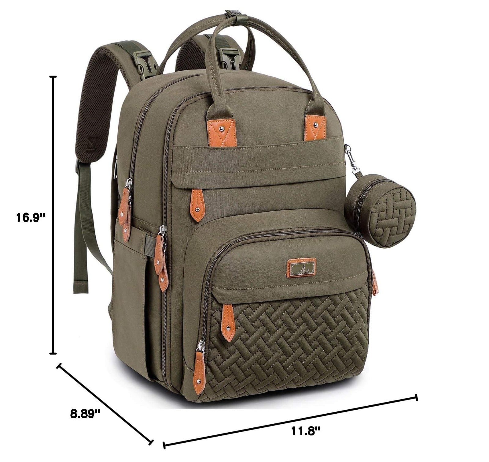 Multi Function Water Resistant Diaper Bag Backpack   Baby Travel Tote, Changing2