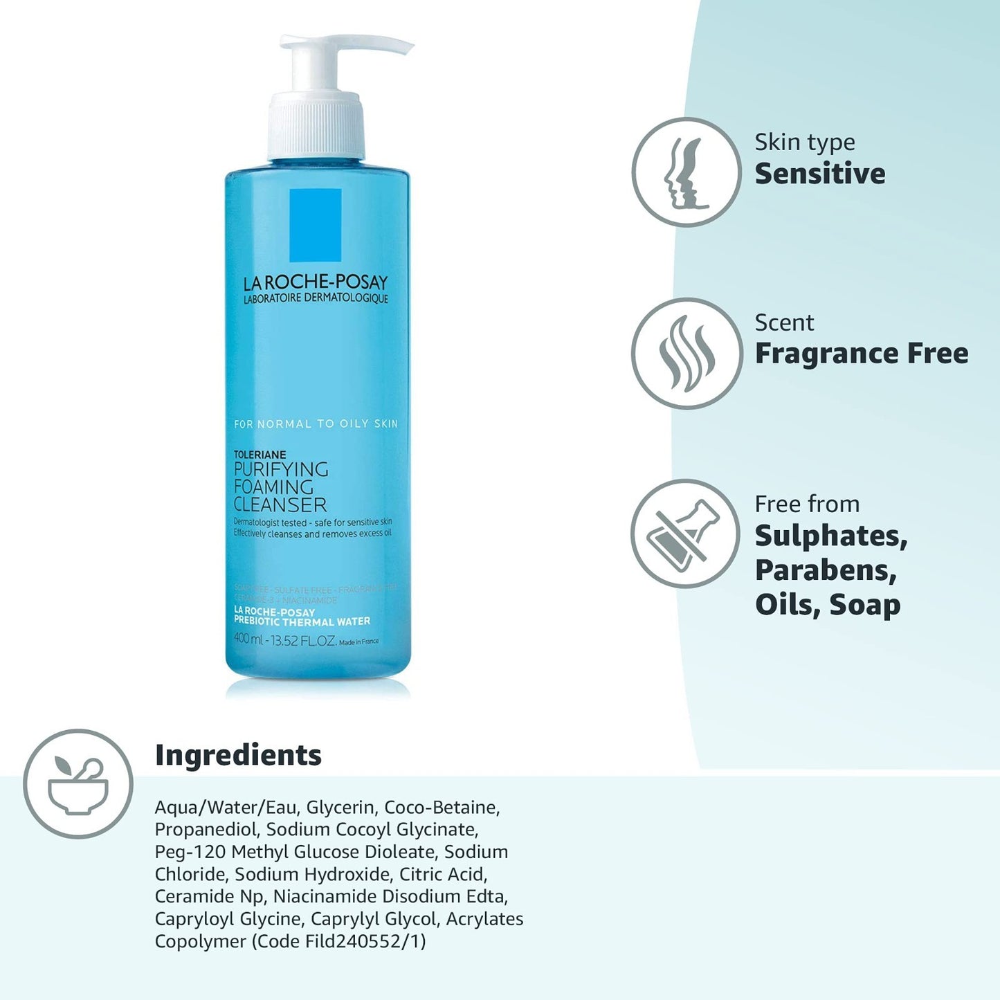 Oil-Free Foaming Facial Cleanser for Sensitive Skin with Niacinamide & Ceramides11