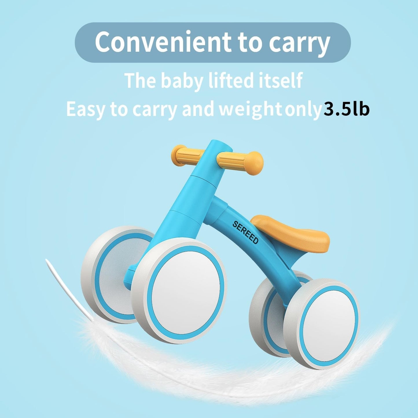 Toddler Balance Bike for 1 Year Old   4 Wheels, First Birthday Gift, 12 24 Month4