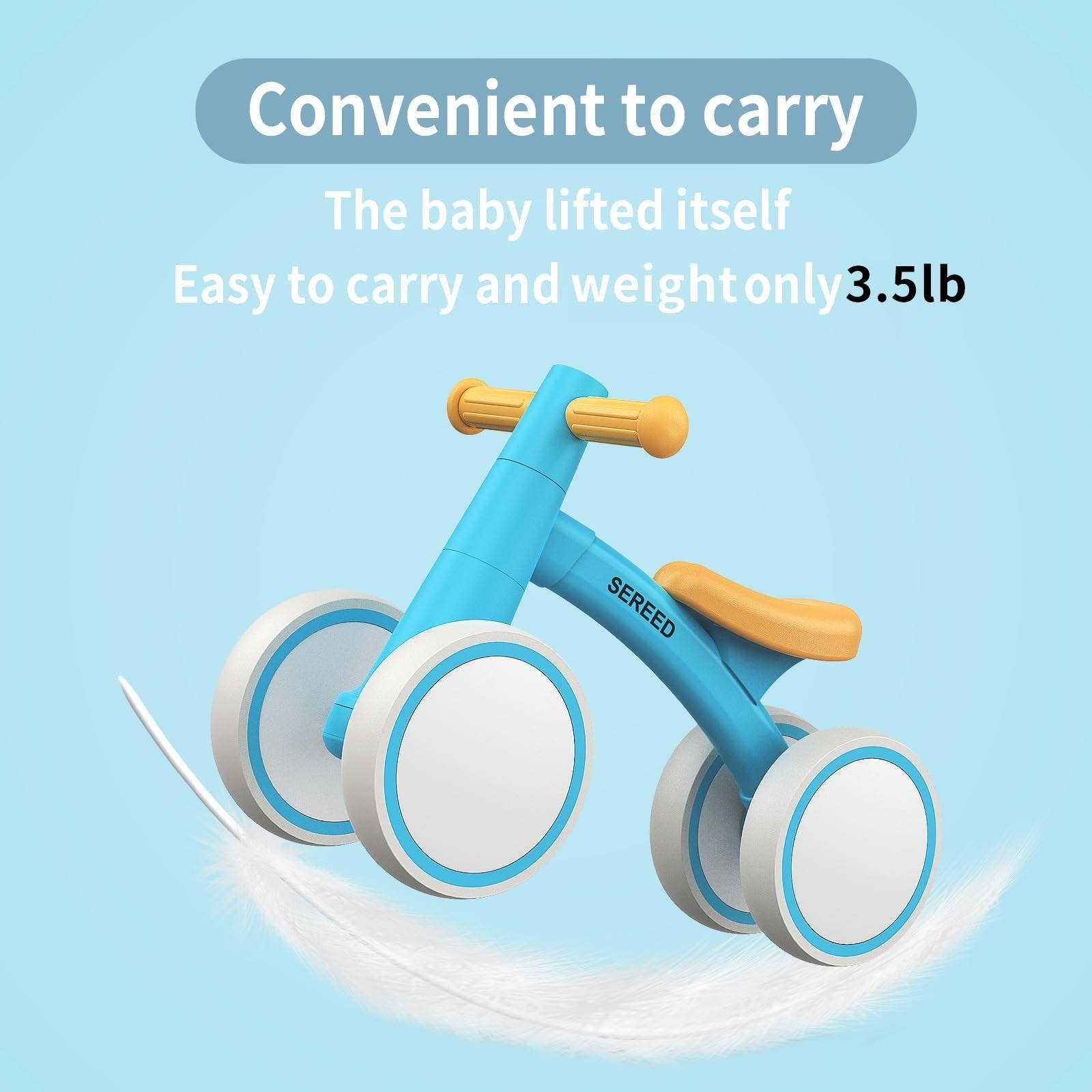 Toddler Balance Bike for 1 Year Old   4 Wheels, First Birthday Gift, 12 24 Month4