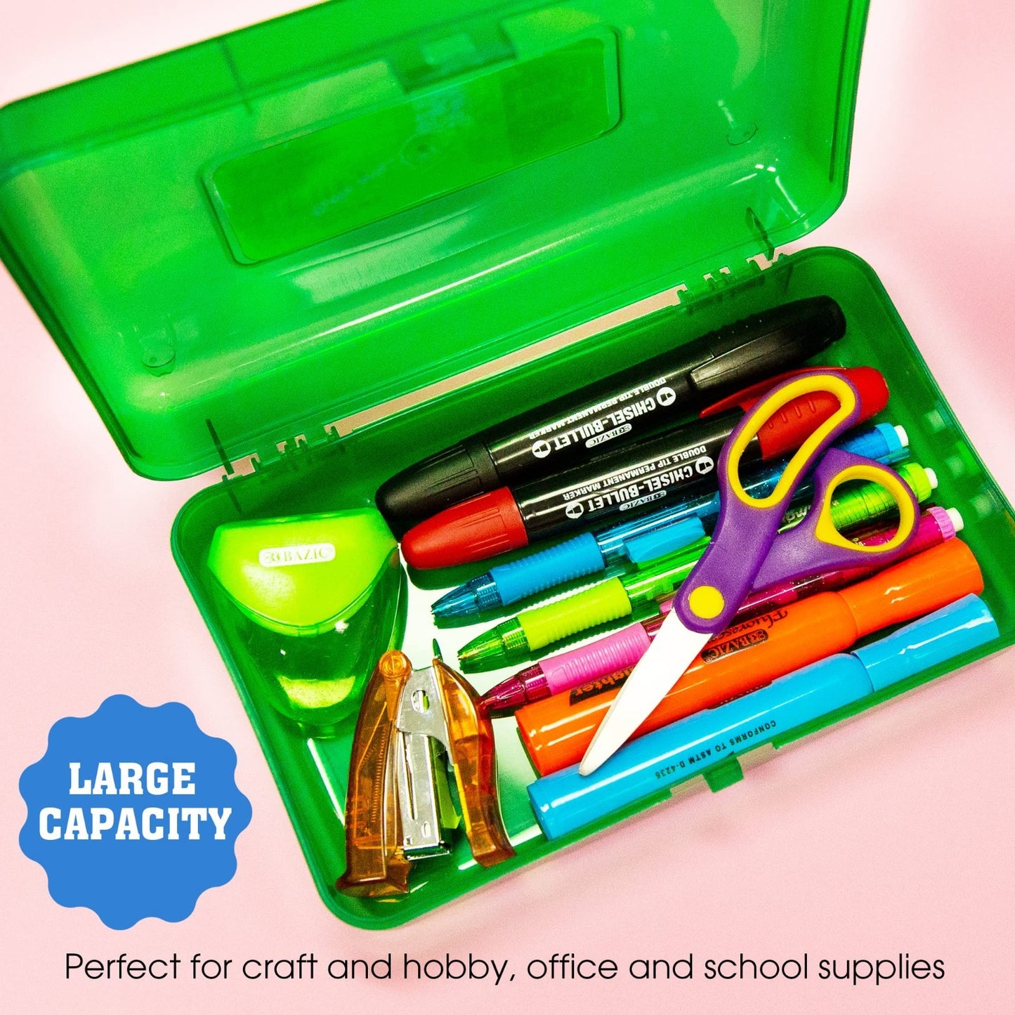 Multipurpose Stackable Pencil Box   Durable Storage Organizer for School & Offic4