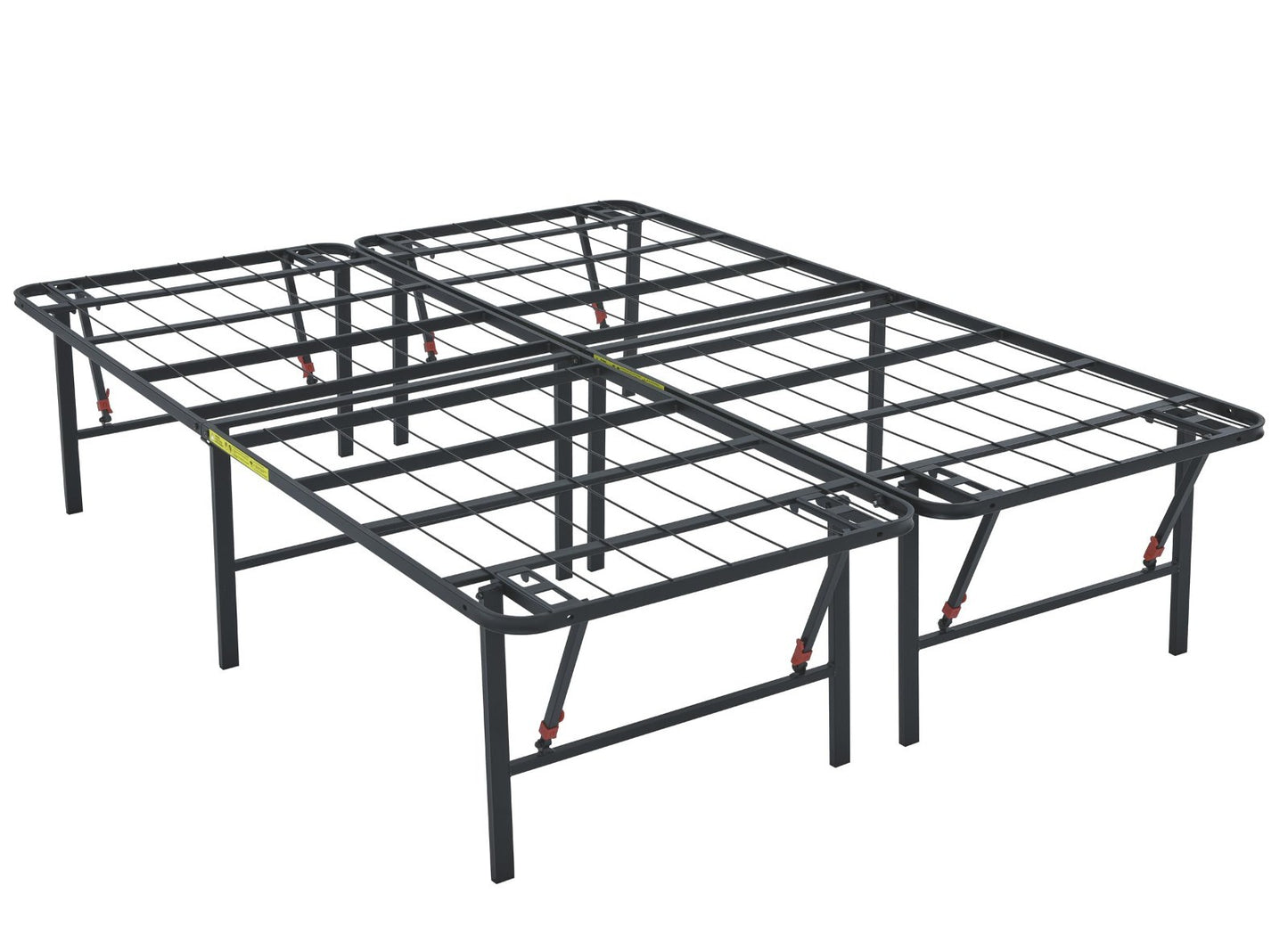 Foldable Metal Platform Bed Frame   King Size, Sturdy Steel, 18" High, No Box Sp1