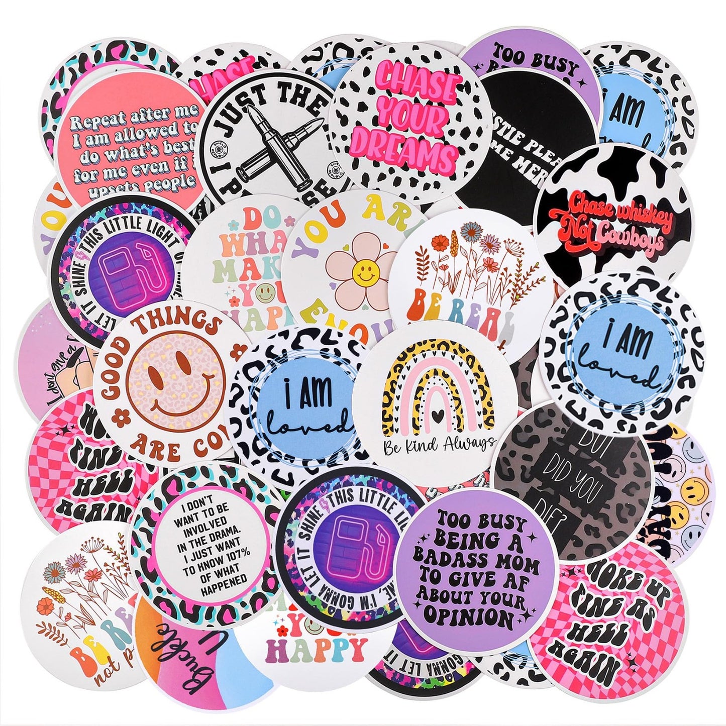 100pcs 3-Inch Funny Quotes Car Freshies Cardstock Cutouts for Silicone Molds & A0